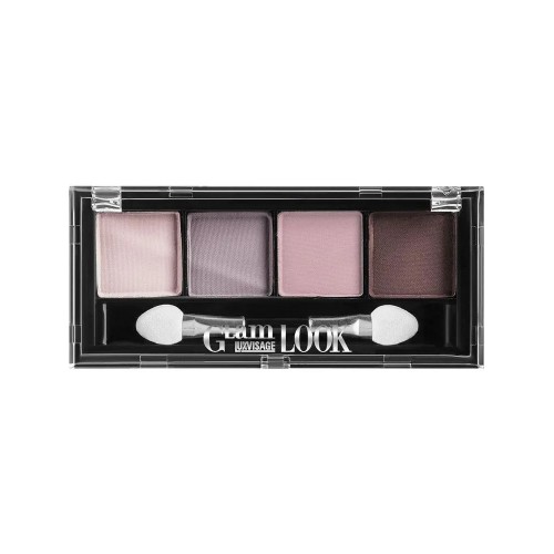 Тени для век LUXVISAGE Glam Look (4-х цветные) 04 Лиловая